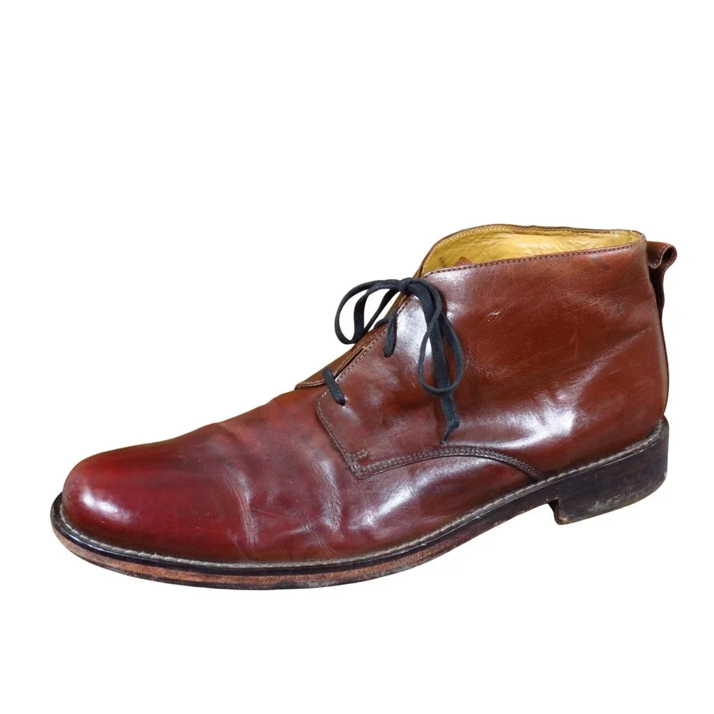 Cole Haan C09078 Mens Chukka Boot Size 13 M Dress Formal Brown Leather Vintage